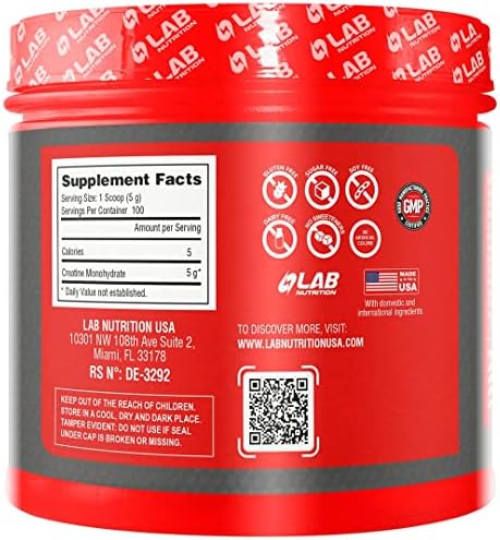 Creatina lab nutritión de 500gr-3