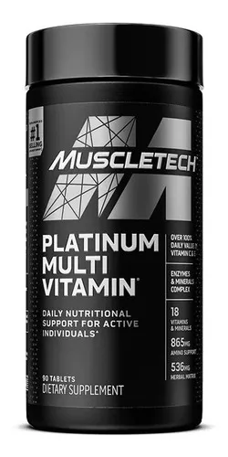 Platinum multivit MUscletech de 90 pastillas-1